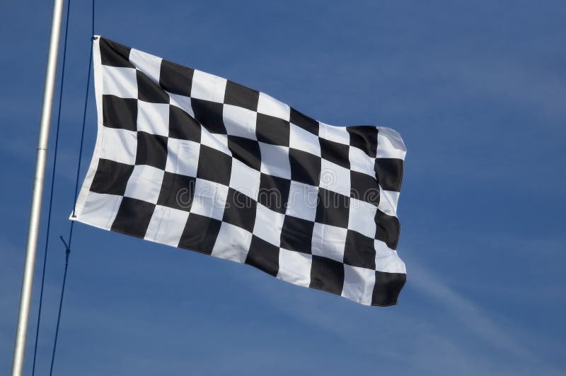 Bandierina Checkered fotografia stock libera da diritti Bandierina Checkered fotografia stock libera da diritti