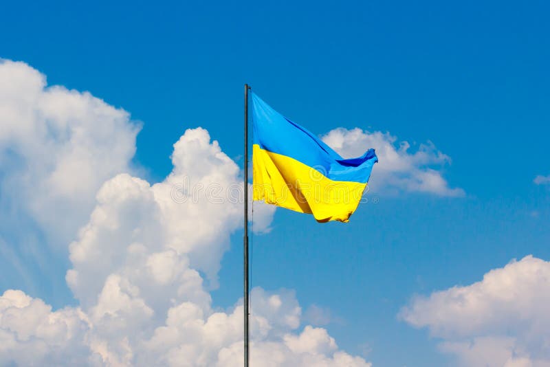 Bandierina dell'Ucraina fotografie stock libere da diritti Bandierina dell'Ucraina fotografie stock libere da diritti