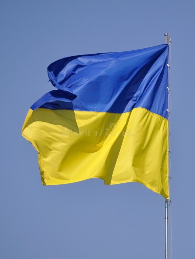 Bandierina dell'Ucraina fotografie stock libere da diritti Bandierina dell'Ucraina fotografie stock libere da diritti