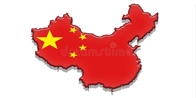 Bandierina della condizione della Cina illustrazione di stock