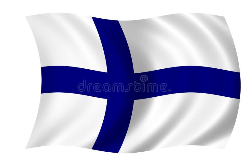 Bandierina della Finlandia royalty illustrazione gratis Bandierina della Finlandia royalty illustrazione gratis