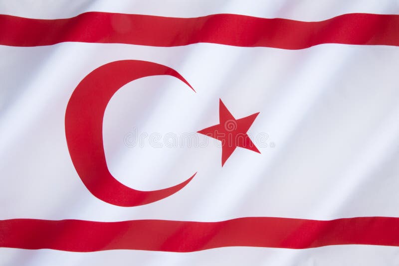 Bandierina della Repubblica turca della Cipro del Nord immagine stock Bandierina della Repubblica turca della Cipro del Nord immagine stock