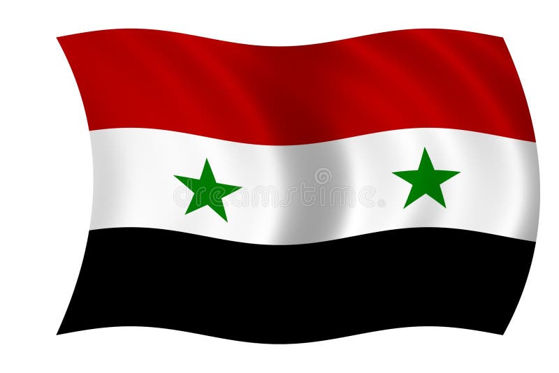 Bandierina della Siria royalty illustrazione gratis Bandierina della Siria royalty illustrazione gratis