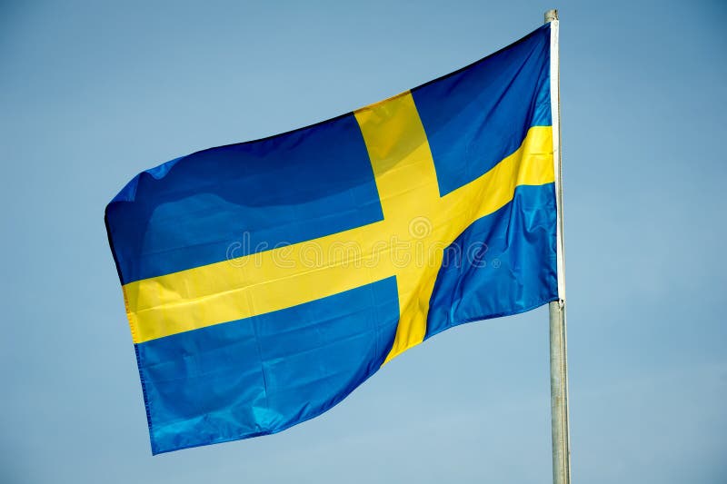 Bandierina della Svezia immagini stock Bandierina della Svezia immagini stock