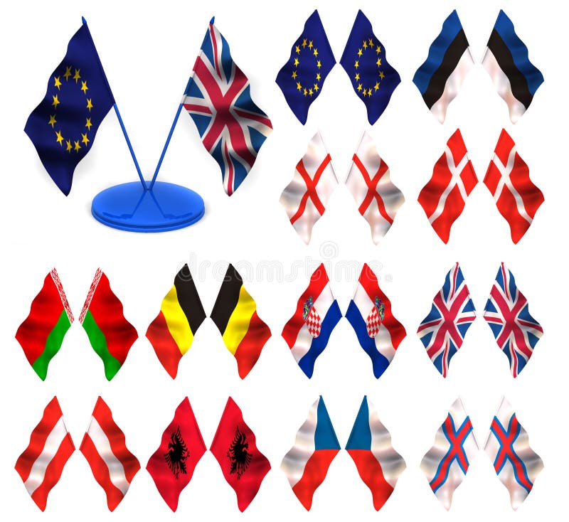 Bandierine. 3d royalty illustrazione gratis Bandierine. 3d royalty illustrazione gratis