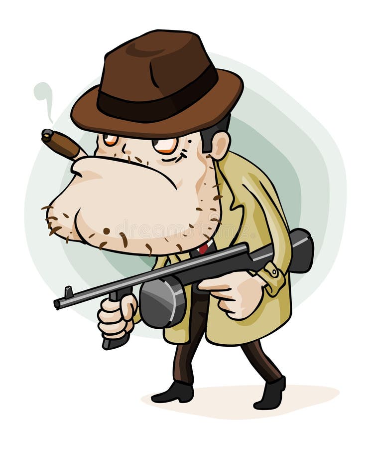 Gangster Vecteurs libres de droits et plus d'images vectorielles de Gangster  - Gangster, Mitraillette, Cartoon - iStock