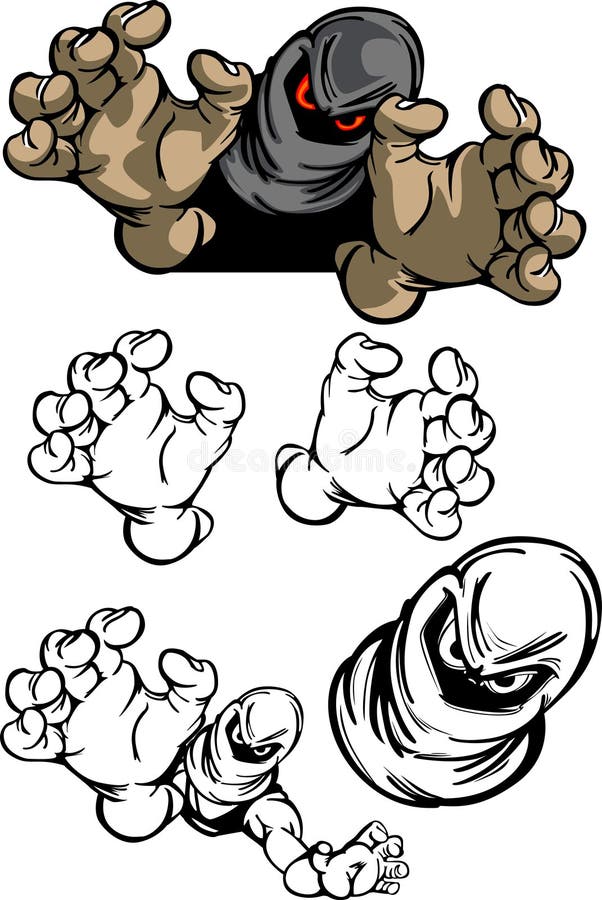 Bandit Mascot Logo stock illustration