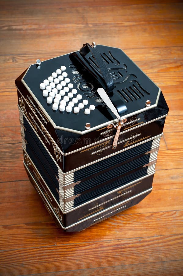 Traditional tango musical instrument, called bandoneon.