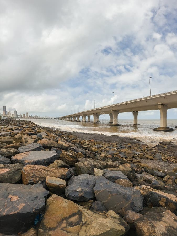 The Bandra–Worli Sea Link is a 5.6 km long, 8-lane wide bridge that links Bandra in the Western Suburbs of Mumbai with Worli in South Mumbai. It is the 4th longest bridge in India after Bhupen Hazarika Setu, Dibang River Bridge and Mahatma Gandhi Setu. The Bandra–Worli Sea Link is a 5.6 km long, 8-lane wide bridge that links Bandra in the Western Suburbs of Mumbai with Worli in South Mumbai. It is the 4th longest bridge in India after Bhupen Hazarika Setu, Dibang River Bridge and Mahatma Gandhi Setu.