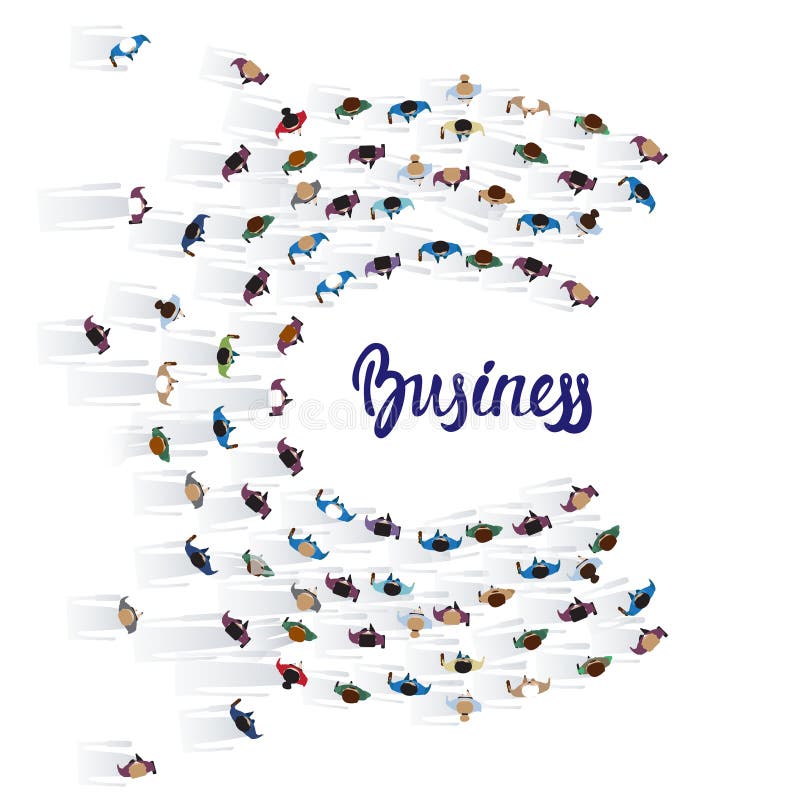 Baner för bästa sikt för folk för affär för Businesspeoplegruppfolkmassa royaltyfri illustrationer Baner för bästa sikt för folk för affär för Businesspeoplegruppfolkmassa royaltyfri illustrationer