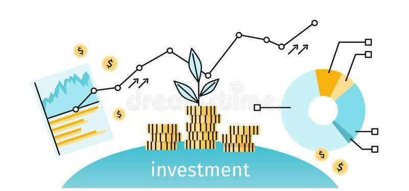 Baner för finansinvesteringbegrepp vektor illustrationer Baner för finansinvesteringbegrepp vektor illustrationer