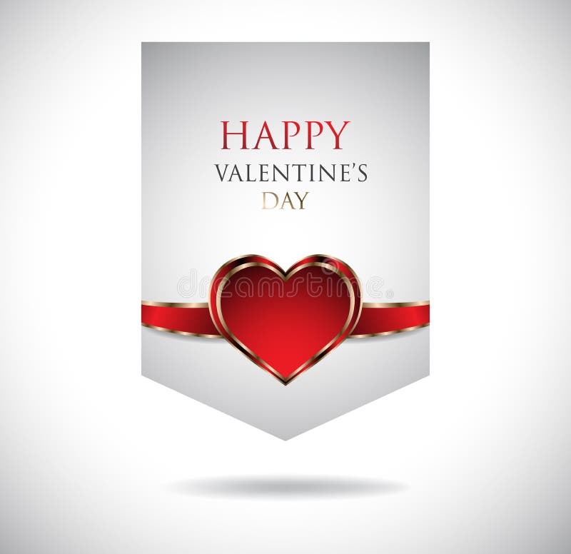 Baner. Lycklig valentindag royaltyfri illustrationer Baner. Lycklig valentindag royaltyfri illustrationer