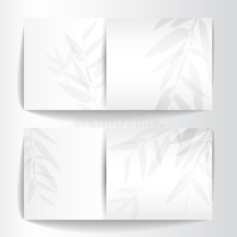 Baner med bambuträd stock illustrationer Baner med bambuträd stock illustrationer