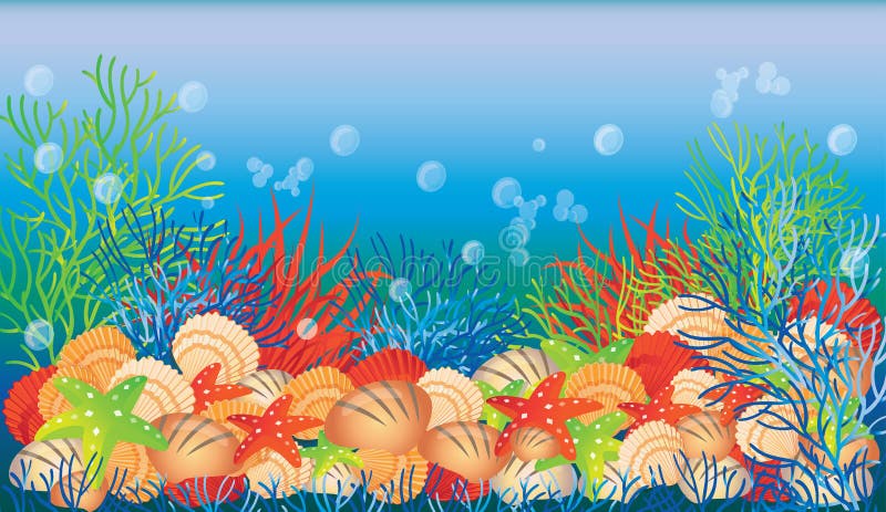 Baner podwodny royalty ilustracja