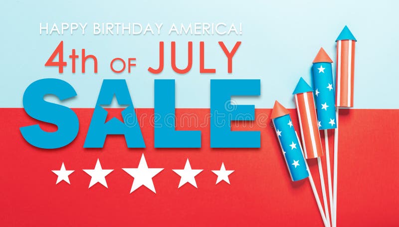 banner sale in honor of Independence Day celebration on July 4 in America. banner sale in honor of Independence Day celebration on July 4 in America.