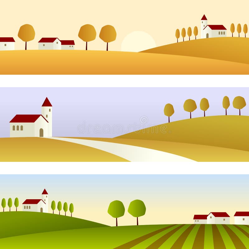 banerlandsliggande stock illustrationer banerlandsliggande stock illustrationer