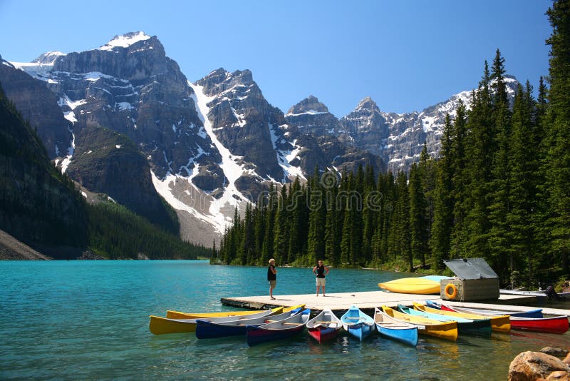 Famous Moraine lake, Banff National Park, Alberta, Canada. Famous Moraine lake, Banff National Park, Alberta, Canada