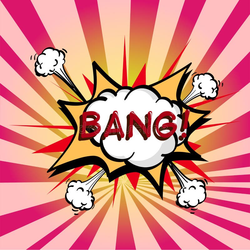 Bang, Colorful Speech Bubble and Explosions in Pop Art Style. Elements ...