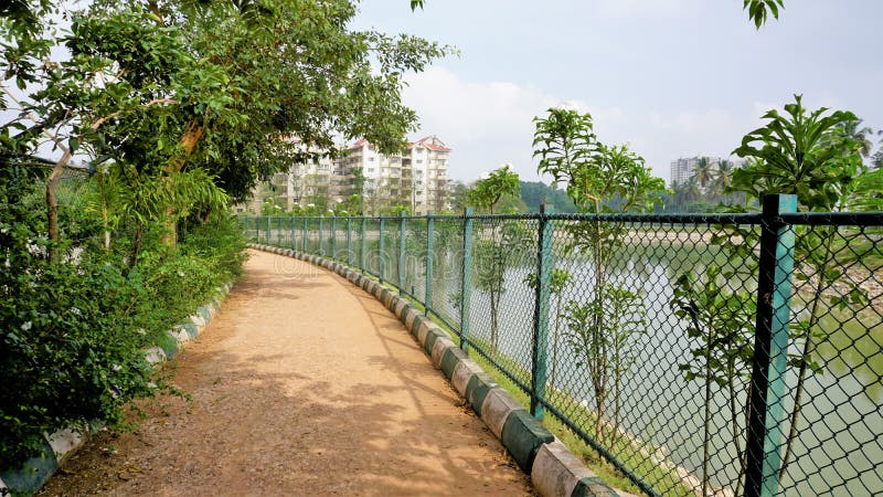 Beautiful view of BBMP Kalena Agrahara Lake. Spread across seven acres with freshwater, thick greenery lake