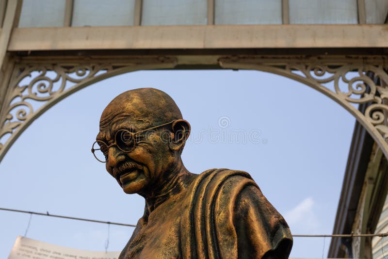 Bangalore, la India - 24 de enero de 2019 - estatua de Gandi en la exhibición floral foto de archivo libre de regalías Bangalore, la India - 24 de enero de 2019 - estatua de Gandi en la exhibición floral foto de archivo libre de regalías