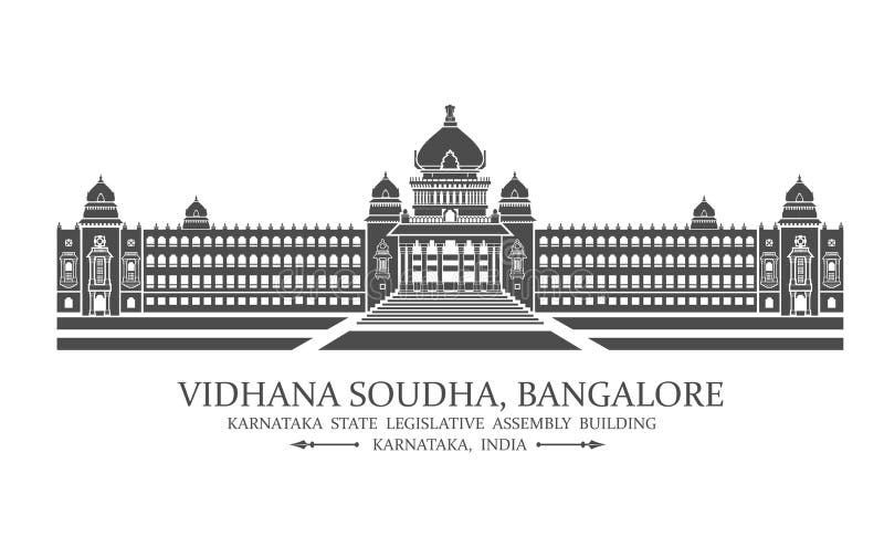 Vidhana Soudha, Bangalore, Karnataka . Editorial Stock Image - Image of  granite, flag: 138092564