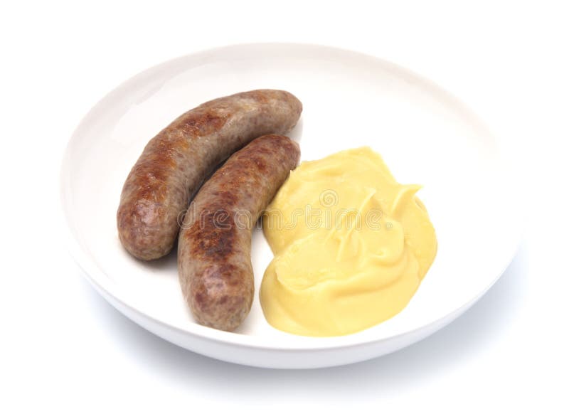 Bangers and Mash or Sausage and Mashed Potatoes Stock Image - Image of ...