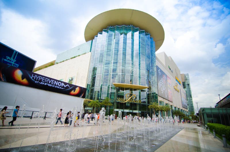 BANGKOK - August 03 : Shoppers visit Siam Paragon mall in Siam S