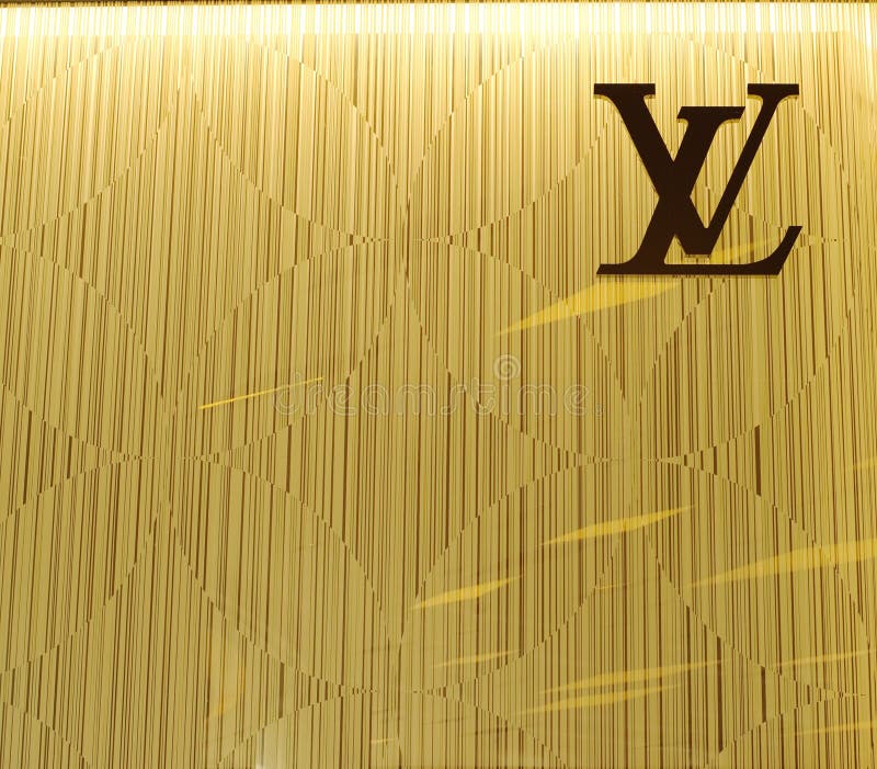 BANGKOK - JUNE 28, 2015: Louis Vuitton Symbol On Monogram Wall Editorial Stock Photo - Image of ...