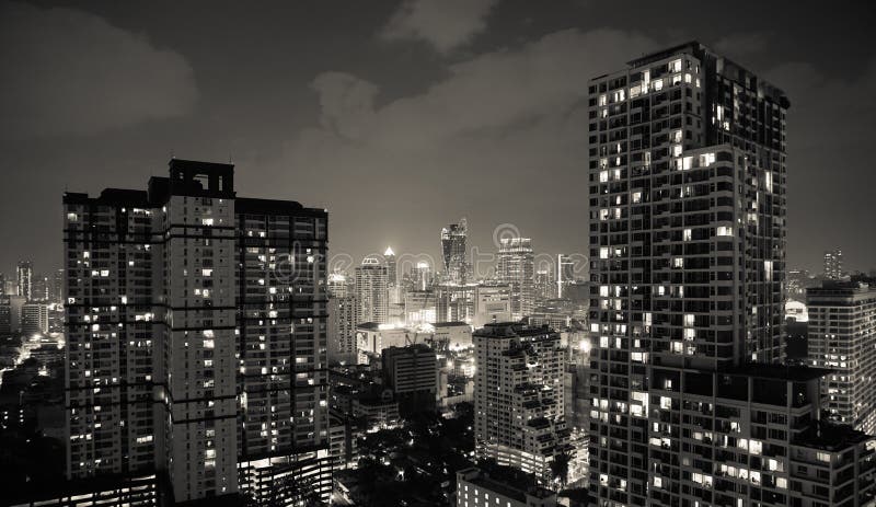 Bangkok natt royaltyfri bild