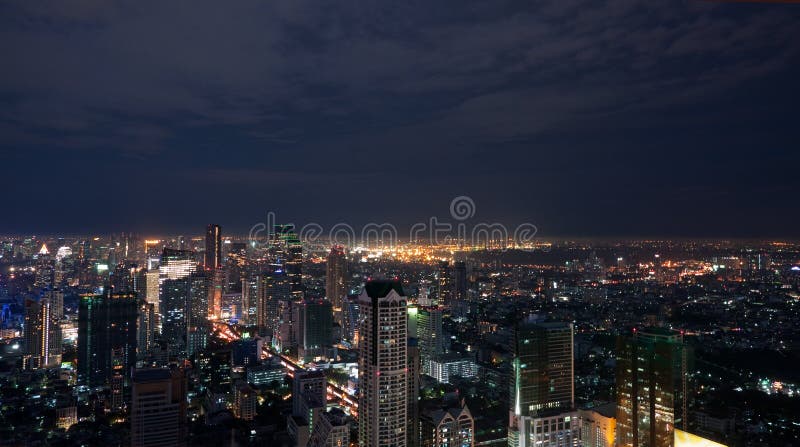 Bangkok night panorama