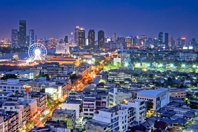  Bangkok  pendant la  nuit  image stock Image du cityscape 