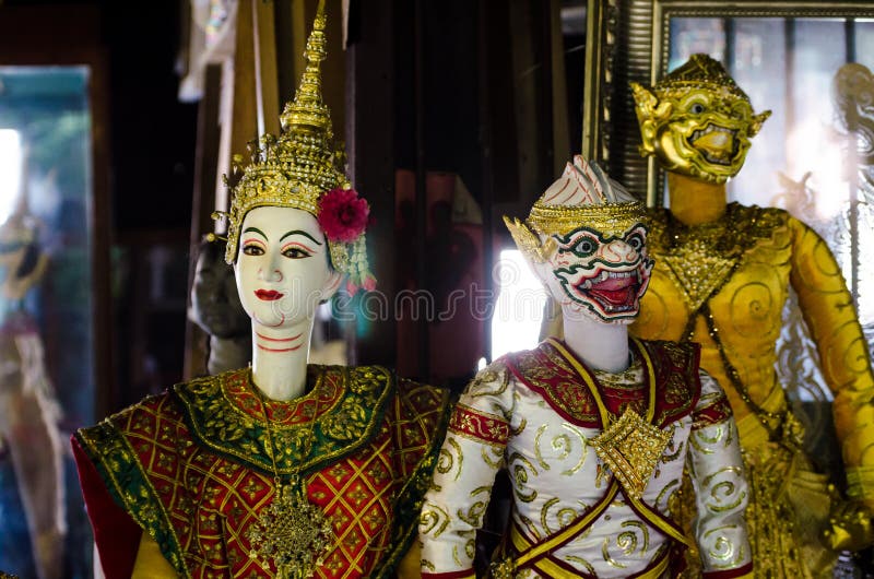 Bangkok, Tajlandia: Kukiełkowy przedstawienie obraz stock Bangkok, Tajlandia: Kukiełkowy przedstawienie obraz stock