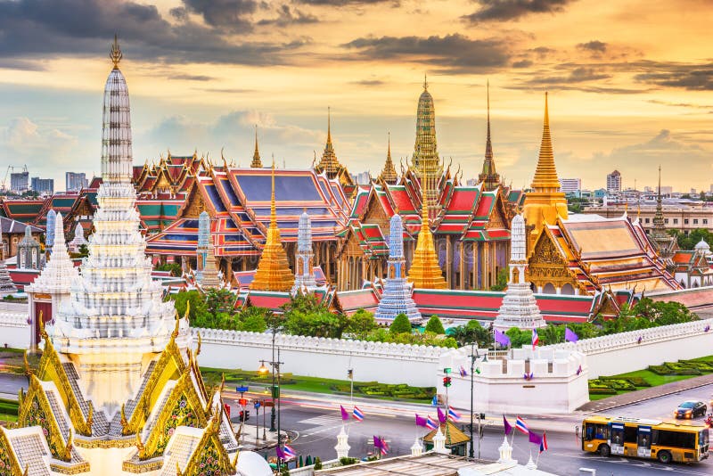 Bangkok, Tajlandia przy ?wi?tyni? Szmaragdowy Buddha i Uroczysty pa?ac