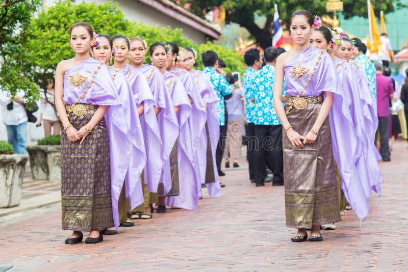 Miss Songkran in parade at editorial stock photo. Image of costume ...