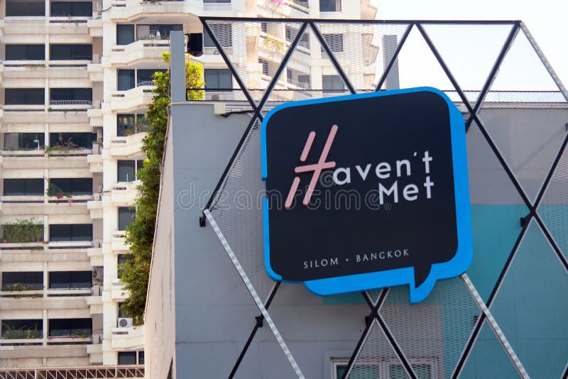 Bangkok, Thailand - December 12, 2019: Haven`t Met Hotel in Silom district, located near the Chong Nonsi BTS Skytrain Station. Bangkok, Thailand - December 12, 2019: Haven`t Met Hotel in Silom district, located near the Chong Nonsi BTS Skytrain Station