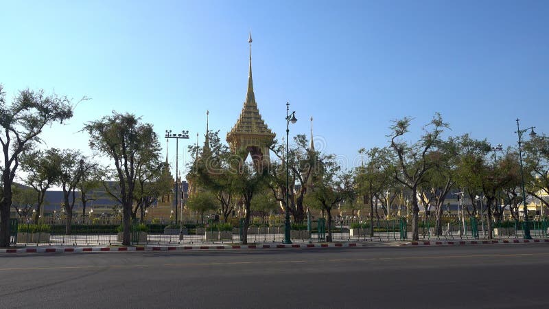 BANGKOK, THAILAND - 22. Dezember 2017: Thailändisches königliches Krematorium für MAJESTÄT König Bhumibol Adulyadej bei Sanam Lua