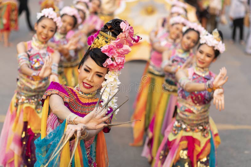 Thai Traditional Dance Show Editorial Stock Image - Image of grace