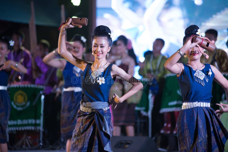 Thai Dancer Is Northeastern Traditional Thai Dancing In Participants ... Traditional Thai Dancing