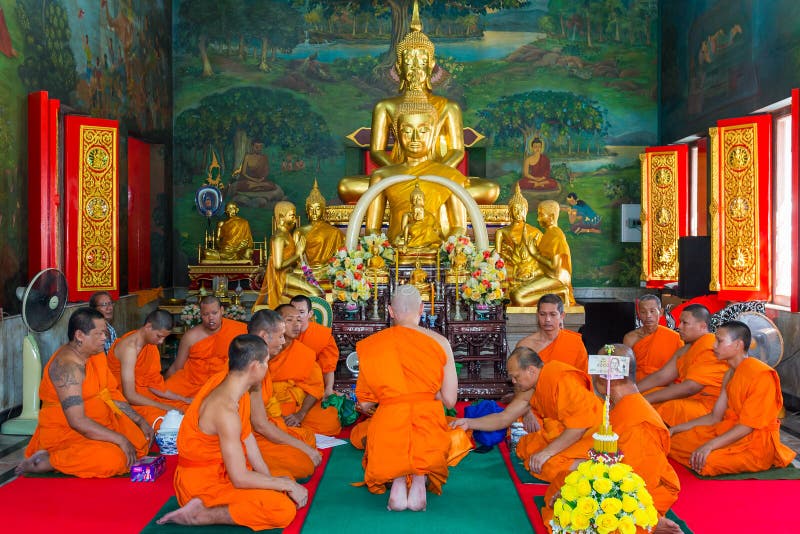 Traditional Lao Monk Ceremony Editorial Photo - Image of alms, rice ...