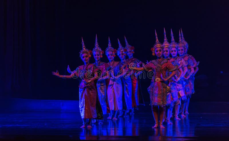 Khon is traditional dance drama art of Thai classical masked, this performance is Ramayana epic