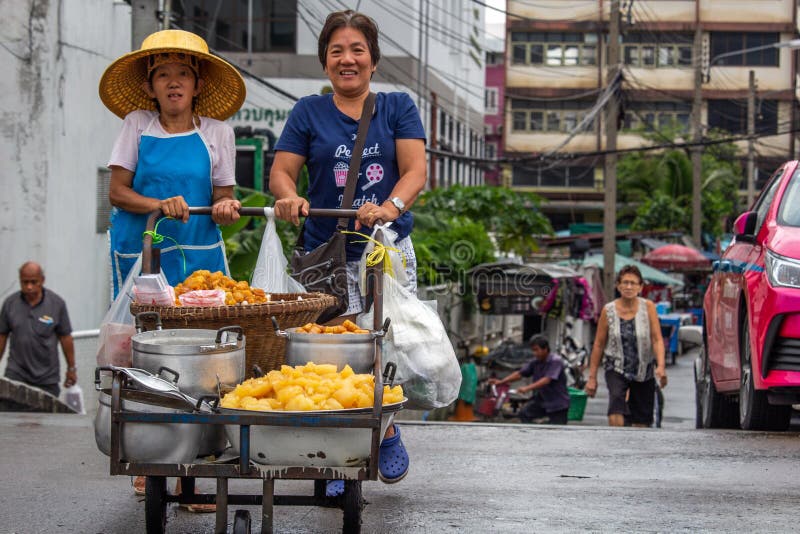 Street Food Sellers Bangkok Thailand Editorial Stock Photo - Image of