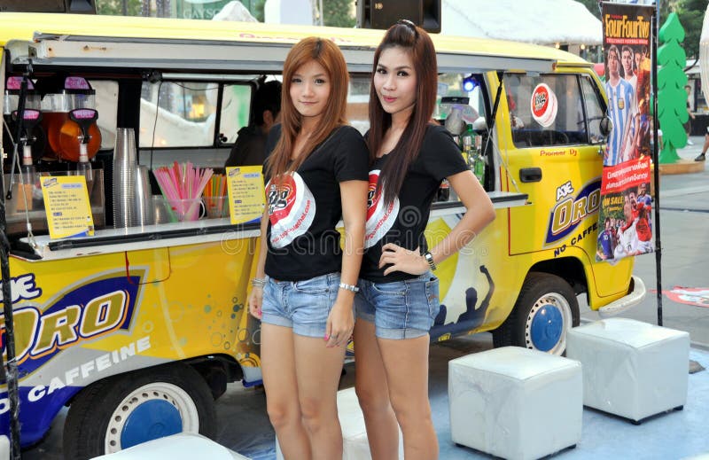 Bangkok, Thailand Models at Central World Editorial Stock Photo