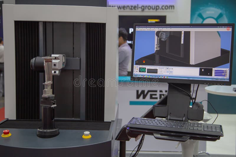 5axis optical CMM machine editorial stock photo. Image of machine