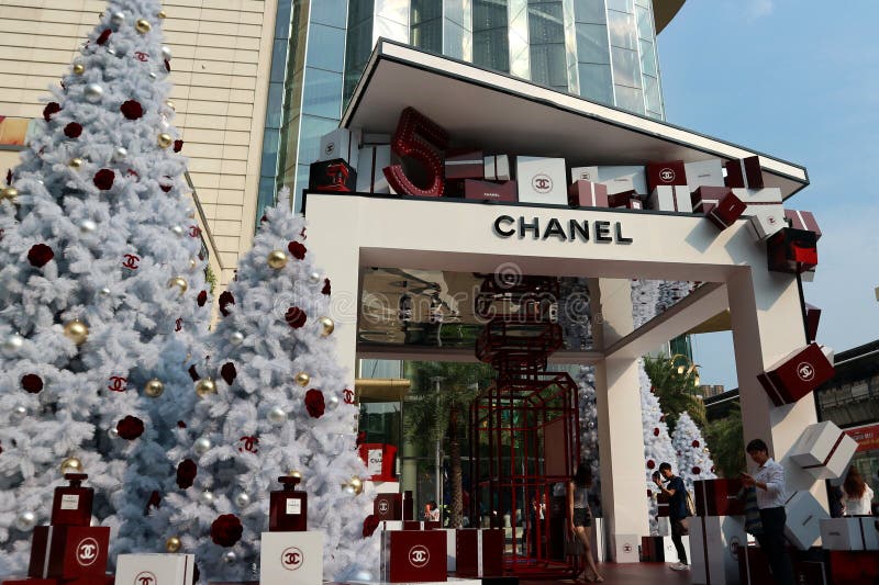 Chanel Christmas decoration at The Peninsula Hong Kong