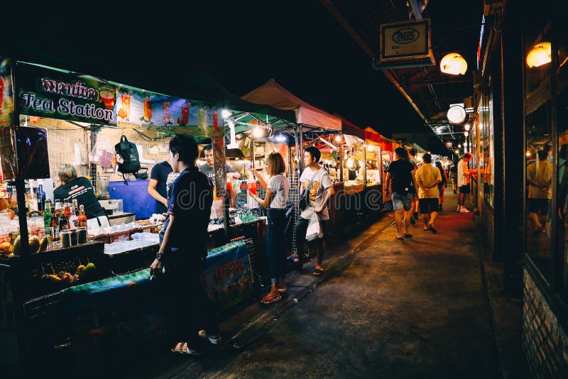 Rod Fai Night Market 2 Ratchada in Bangkok, Thailand. Asia