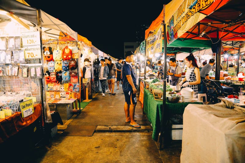Rod Fai Night Market 2 Ratchada in Bangkok, Thailand. Asia