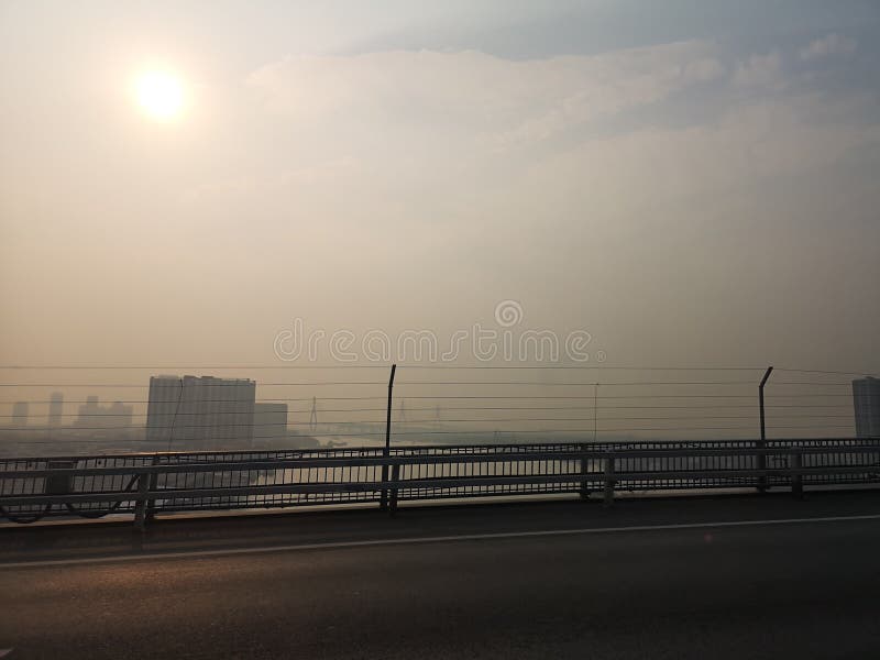 Bangkok Thailand The weather is not bright toxic smoke this morning royalty free stock image Bangkok Thailand The weather is not bright toxic smoke this morning royalty free stock image