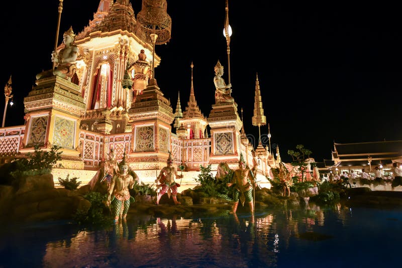 Bangkok, Thaïlande - 20 octobre 2017 la création royale Cereony image stock Bangkok, Thaïlande - 20 octobre 2017 la création royale Cereony image stock