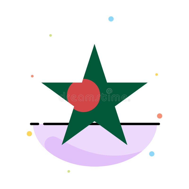 Download Bangladesh, Flag, Star Abstract Flat Color Icon Template Stock Vector - Illustration of nation ...