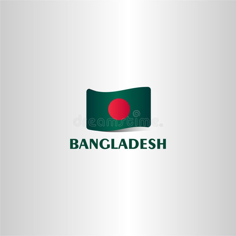 Bangladesh Flag Vector Template Design Illustration Stock Illustration